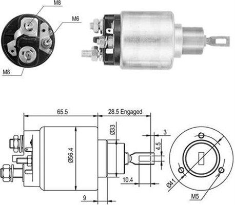 MAGNETI MARELLI Тяговое реле, стартер 940113050046